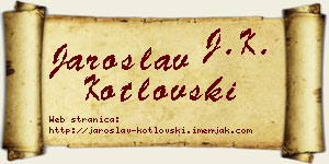 Jaroslav Kotlovski vizit kartica